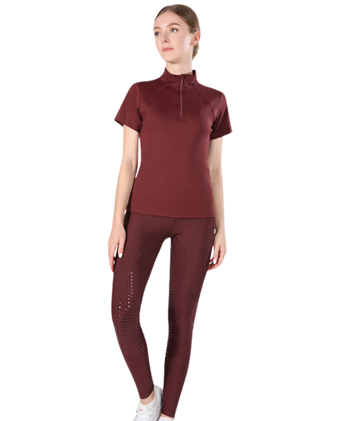Burgundy short sleeve